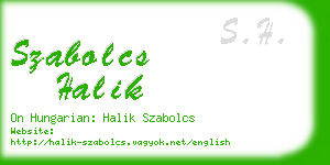 szabolcs halik business card